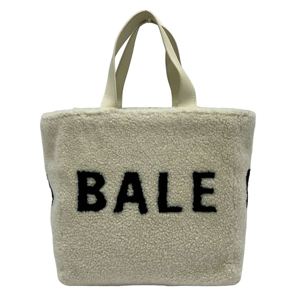 Balenciaga Tote Bag 532873 Cream Black Mouton Leather